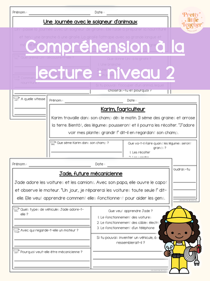 Lecture niveau 2 sur les métiers
