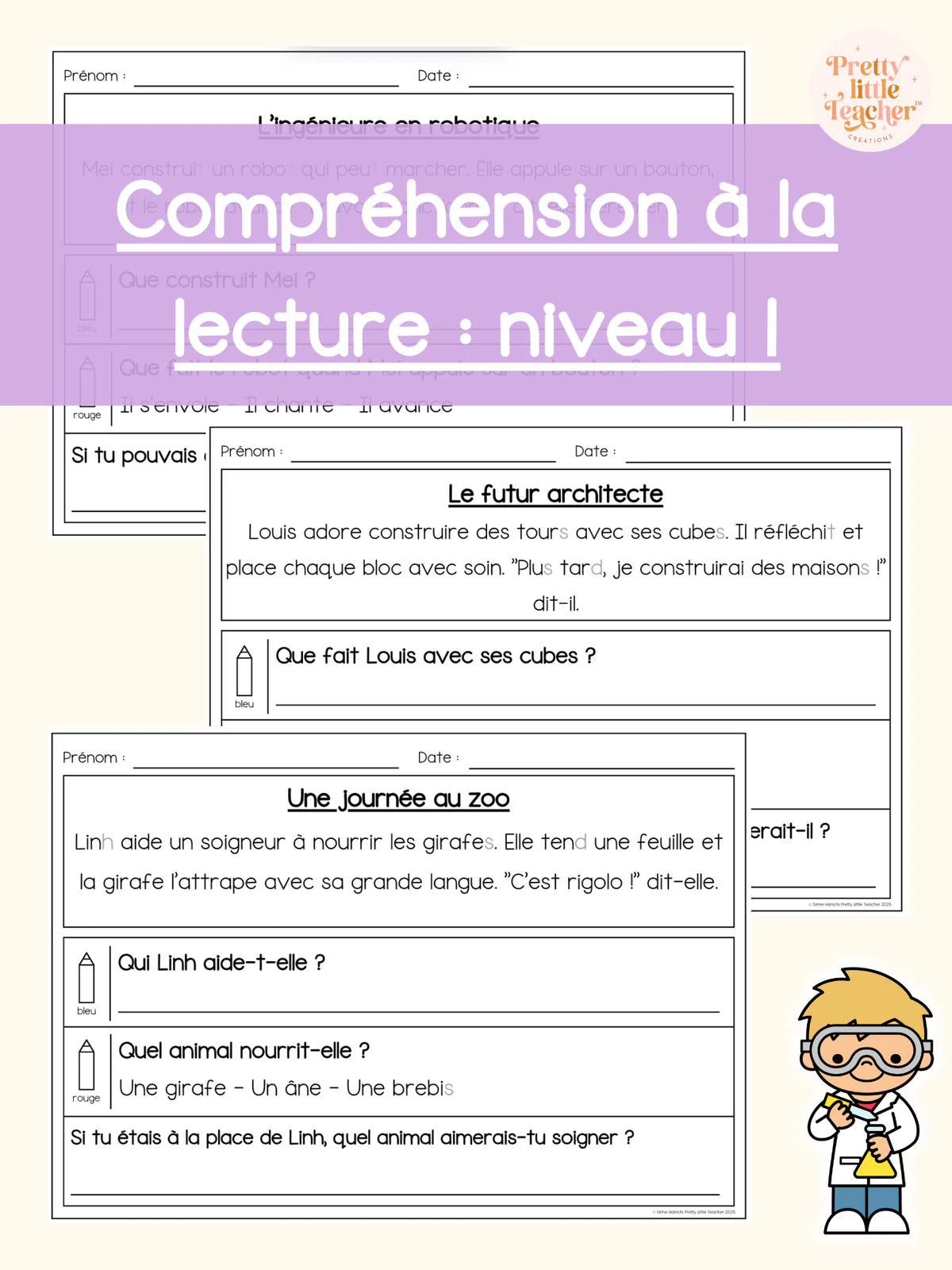 Pack annuel : compréhensions à la lecture niveau 1