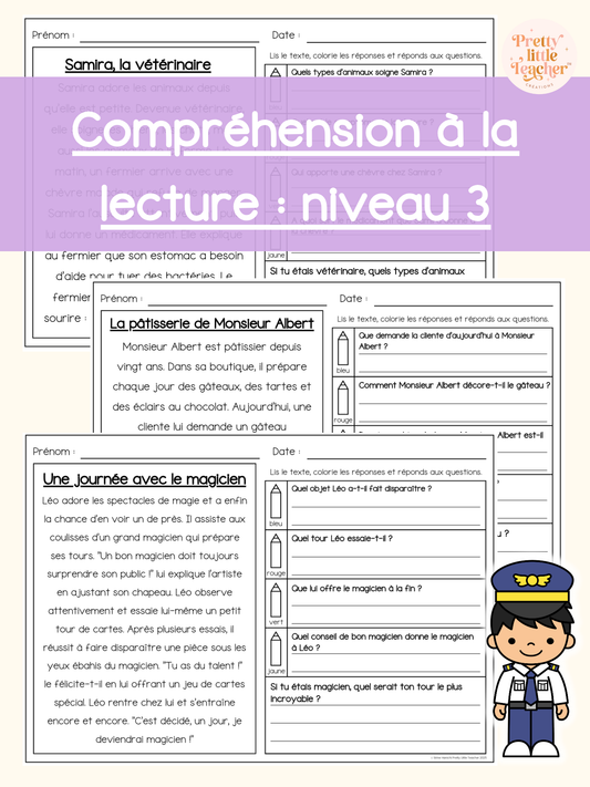 Lecture niveau 3 sur les métiers