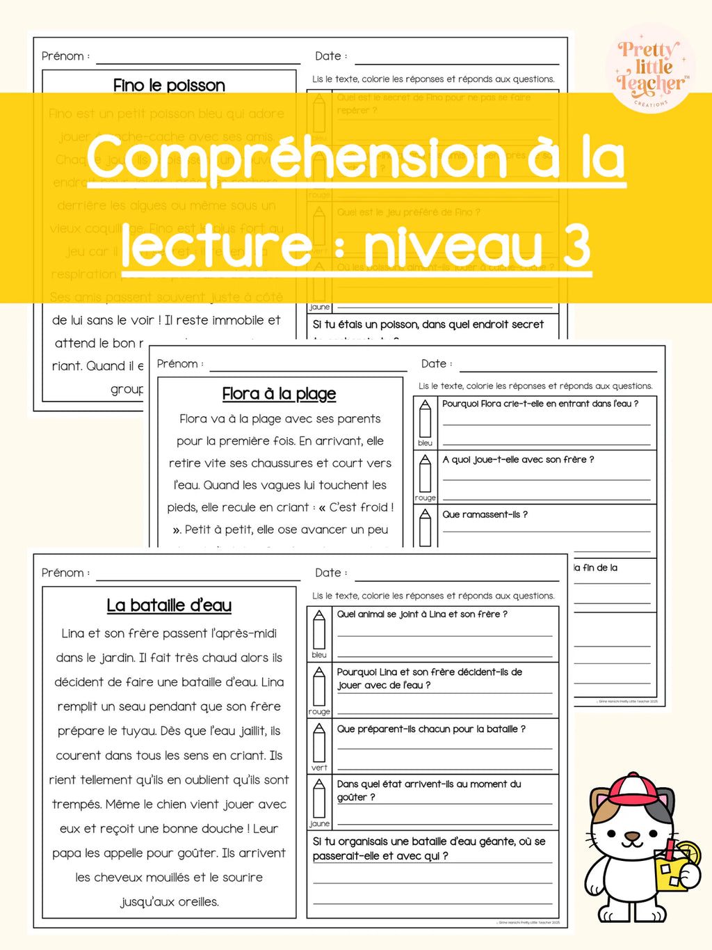 Pack annuel : compréhensions à la lecture niveau 3