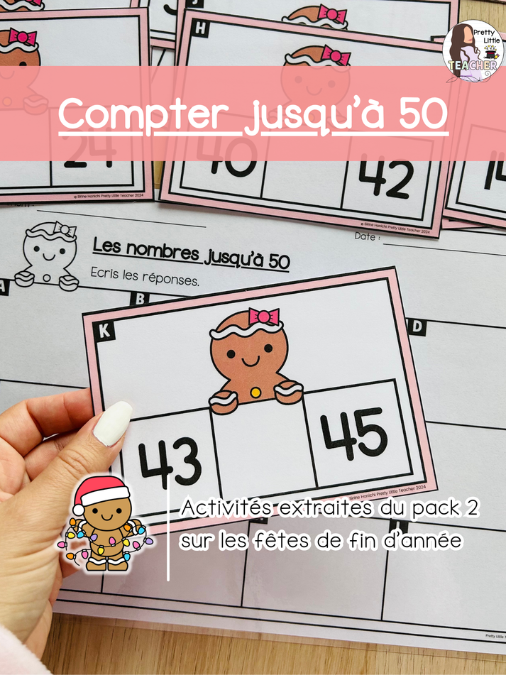 Les nombres de 1 à 50 (3x) – Pretty Little Teacher