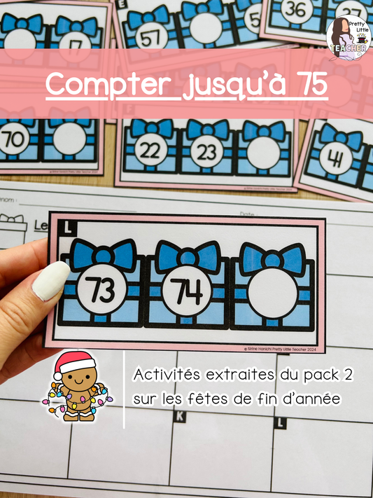 Les nombres de 1 à 75 (3x)