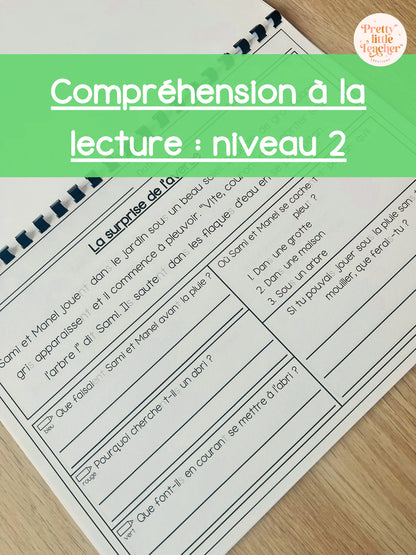 Pack annuel : compréhensions à la lecture niveau 2