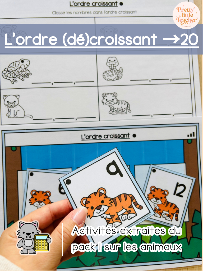 L'ordre (dé)croissant jusqu'à 20 (3x)