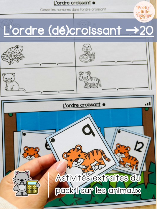 L'ordre (dé)croissant jusqu'à 20 (3x)