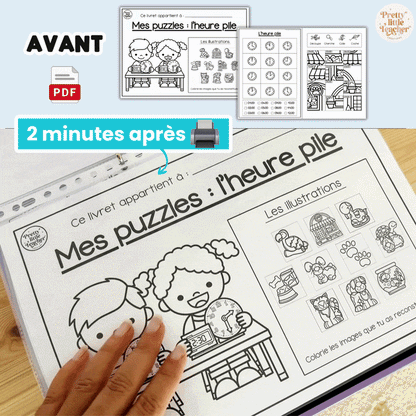 Livret puzzle : l'heure pile