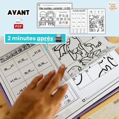Livret puzzle : compter 20 → 50