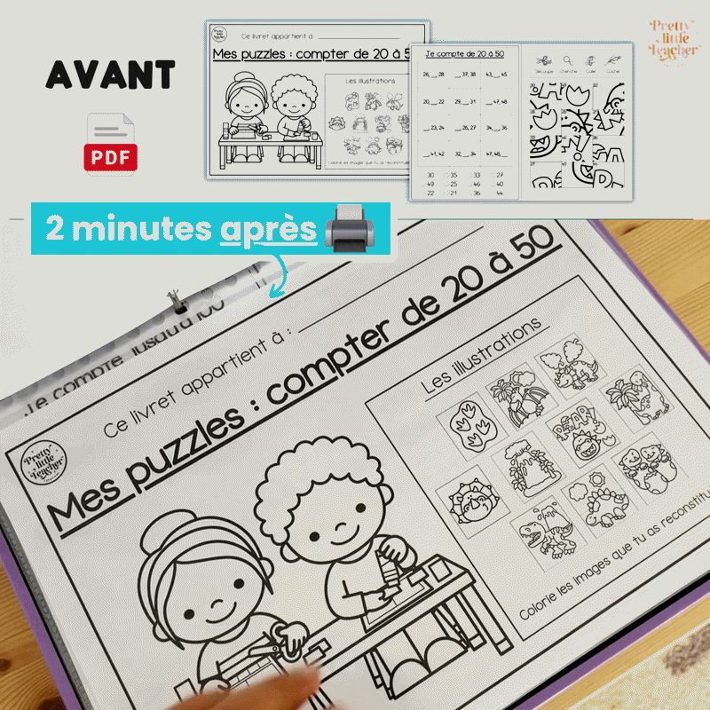 Livret puzzle : compter → 100