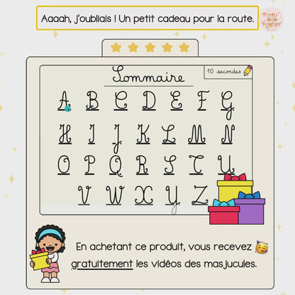 Vidéos sur la formation des lettres cursives