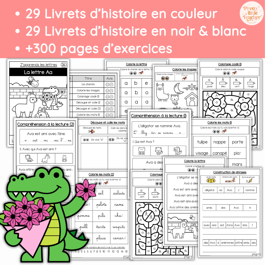 Pack Alphabet pour les petits lecteurs : 29 livrets de lecture + exercices (PDF)