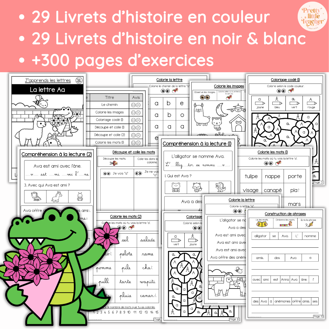 Pack Alphabet pour les petits lecteurs : 29 livrets de lecture + exercices (PDF)