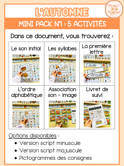 Mini Pack 1 Français sur l'automne