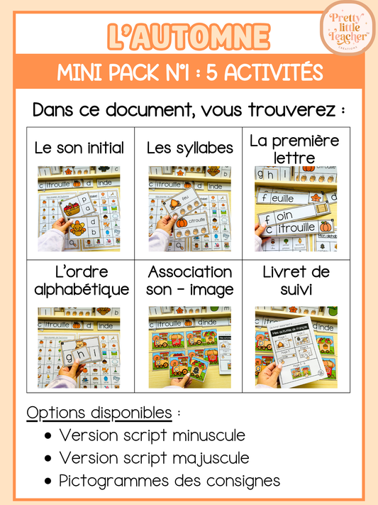 Mini Pack 1 Français sur l'automne